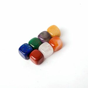 Exquisite 7 Chakra Cube Tumbled Stones Set for Healing, Meditation, and Spiritual Alignment